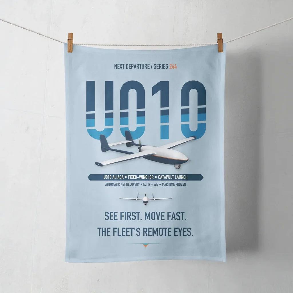 Airbus U010 Aliaca Fixed-wing design on light blue towel