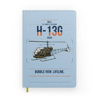 Thumbnail for Bell H-13G Sioux design on light blue notebook