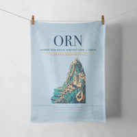 Thumbnail for Ahmed Ben Bella Airport (ORN) design on light blue towel