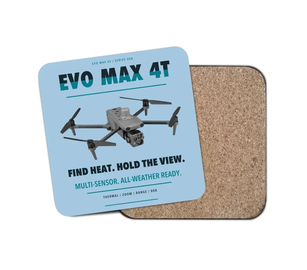 Autel EVO Max 4T design on light blue 1 piece coaster