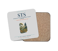 Thumbnail for Charles M. Schulz–Sonoma County Airport Santa Rosa (STS) design on light gray 1 piece coaster