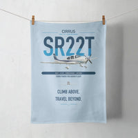 Thumbnail for Cirrus SR22T design on light blue towel
