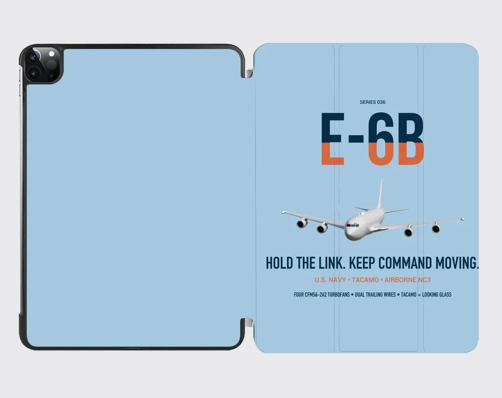 E-6B Mercury design on light blue ipad tablet case