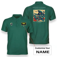 Thumbnail for VINTAGE G4452 - The Mechanic's Lunch Whistle - Double-Side Polo T-Shirt design on green+name