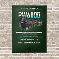 Thumbnail for PW6000 vertical canvas print - framed - dark green background