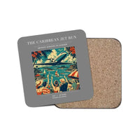 Thumbnail for The Caribbean Jet Run - Designed Coasters design on gray 1-piece