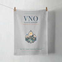 Thumbnail for Vilnius Airport (VNO) design on light gray towel