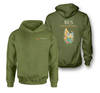 Thumbnail for Brest Bretagne Airport (BES) design on green army double-side hoodie