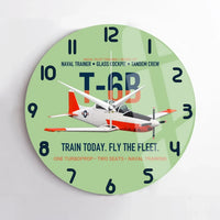 Thumbnail for T-6B Texan II Naval Aviator Training design on light green no frame wall clock