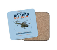Thumbnail for MBB BO 105P PAH-1 design on light blue 1 piece coaster