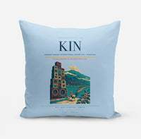Thumbnail for Norman Manley International Airport (KIN) design on light blue pillow