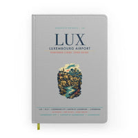 Thumbnail for Luxembourg Airport (LUX) design on light gray notebook