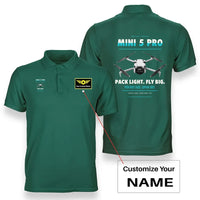 Thumbnail for DJI Mini 5 Pro design on green polo with custom name badge