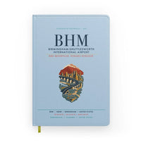 Thumbnail for Birmingham-Shuttlesworth International Airport (BHM) design on light blue notebook