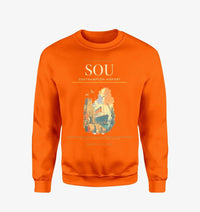 Thumbnail for Southampton Airport (SOU) design on orange sweatshirt
