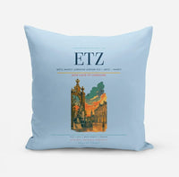 Thumbnail for Metz–Nancy–Lorraine Airport (ETZ) design on light blue pillow