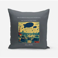 Thumbnail for VINTAGE G4521 - The Barrage Balloon Morning - Designed Pillows design on gray