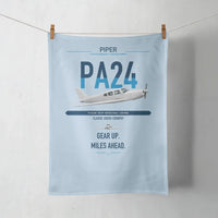 Thumbnail for Piper PA-24-250 Comanche 250 design on light blue towel