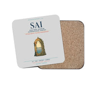 Thumbnail for Siem Reap Angkor International Airport (SAI) design on light gray 1 piece coaster