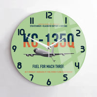 Thumbnail for KC-135Q Blackbird Tanker design on light green no frame wall clock