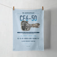 Thumbnail for CF6-50 design on light blue towel