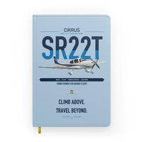 Thumbnail for Cirrus SR22T design on light blue notebook