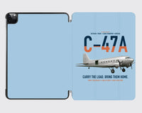 Thumbnail for C-47A Skytrain design on light blue ipad tablet case