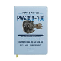 Thumbnail for PW4000-100 design on light blue notebook