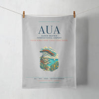 Thumbnail for Queen Beatrix International Airport (AUA) design on light gray towel