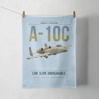Thumbnail for A-10C Thunderbolt II design on light blue towel