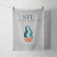 Thumbnail for St. Louis Lambert International Airport (STL) design on light gray towel
