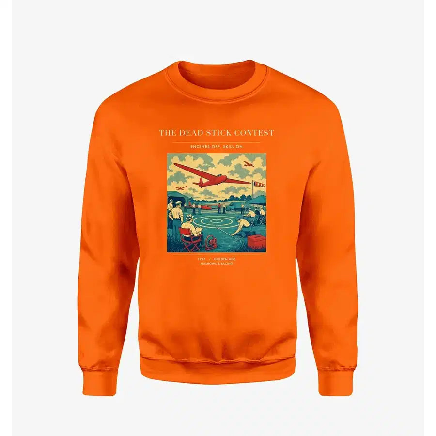 VINTAGE G4257 - The Dead Stick Contest - Designed Sweatshirts design on orange