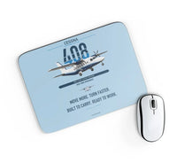 Thumbnail for Cessna 408 SkyCourier design on light blue rectangle mouse pad