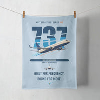 Thumbnail for Boeing 737-800 NG design on light blue towel