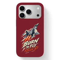 Thumbnail for SIGNAL 611 - Born To Fly Fighter Jet - MagSafe iPhone 17 Pro design on dark red magsafe iphone 17 pro