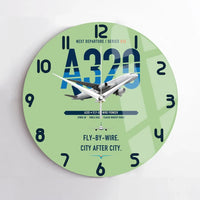 Thumbnail for Airbus A320 design on light green no frame wall clock