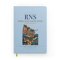 Thumbnail for Rennes–Saint-Jacques Airport (RNS) design on light blue notebook