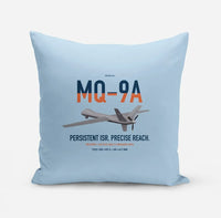 Thumbnail for MQ-9A Reaper design on light blue pillow