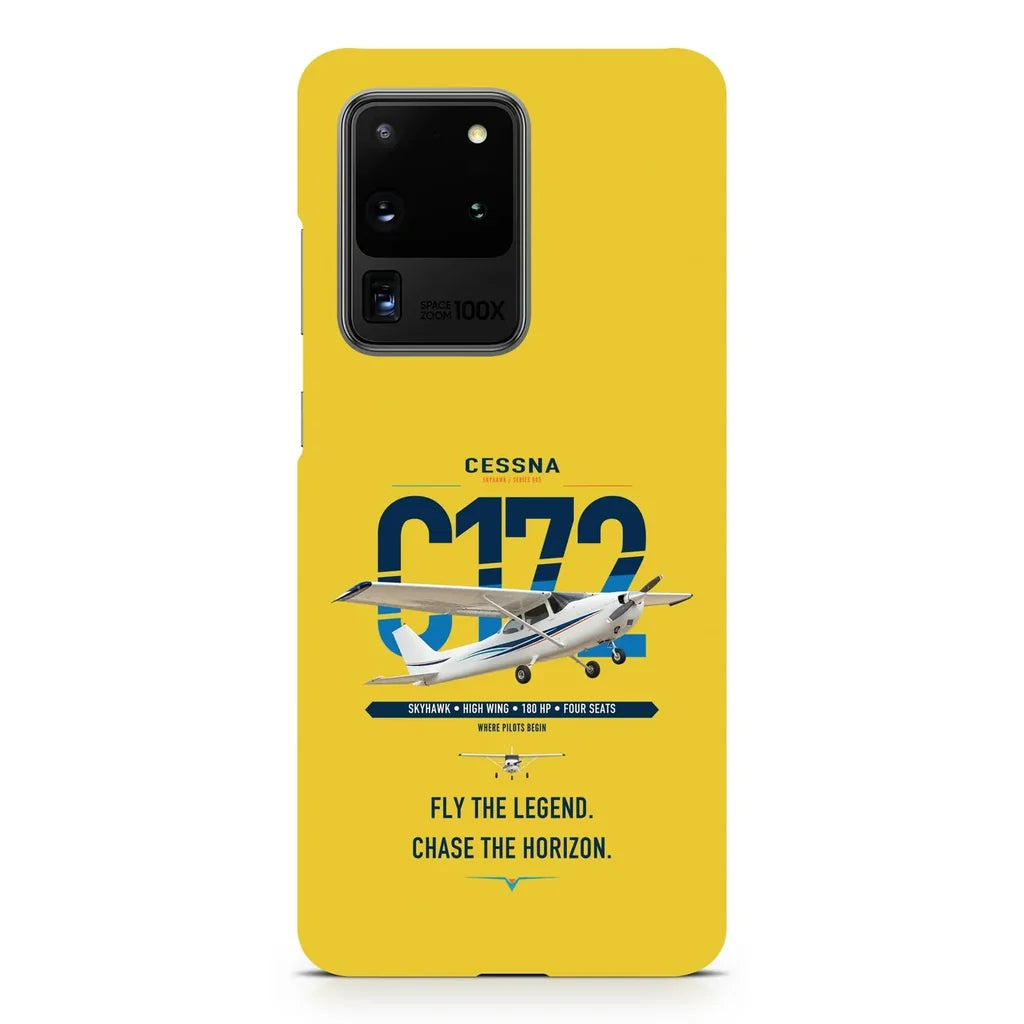 Cessna 172 Skyhawk design on samsung case - yellow