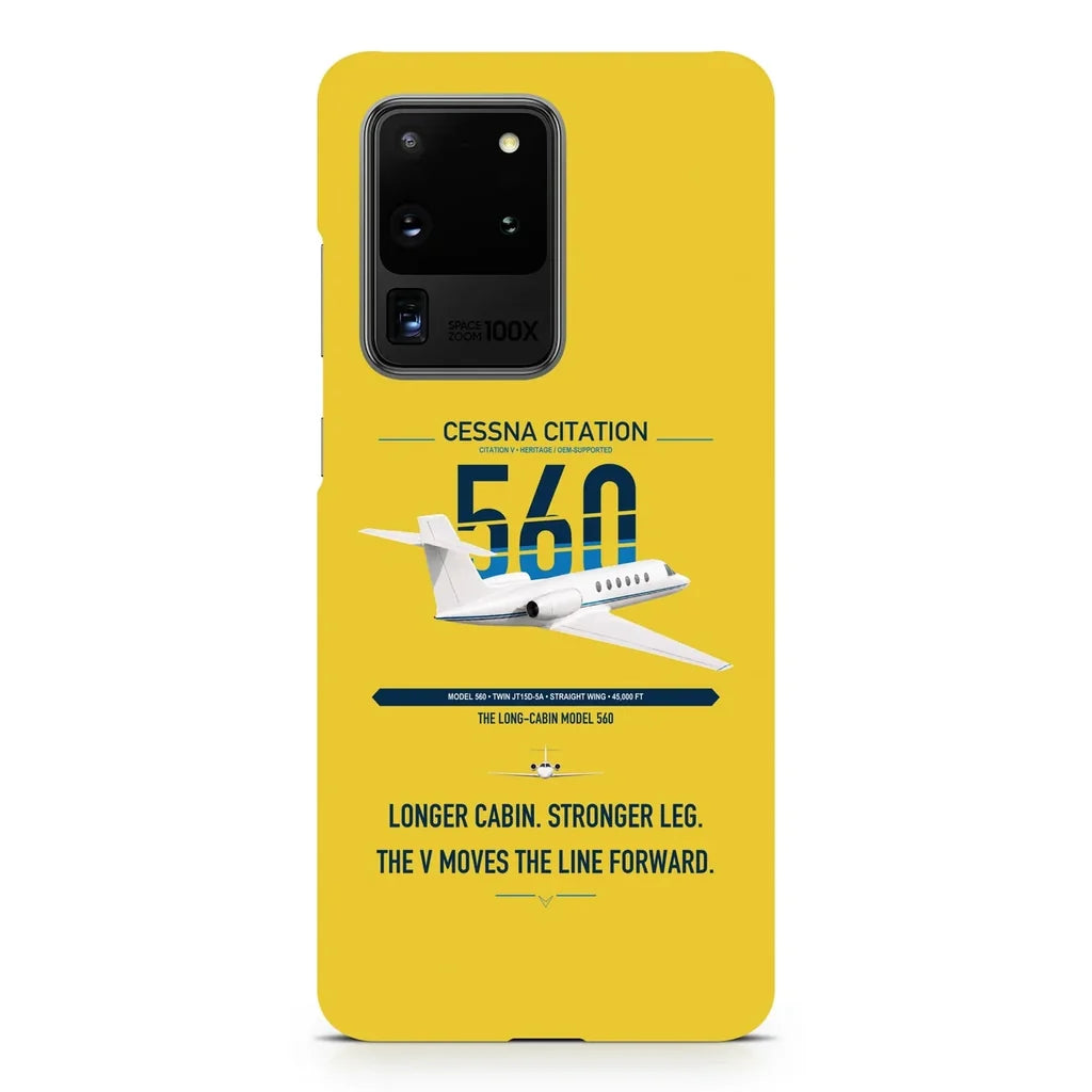 Cessna Citation 560 - Citation V design on samsung case - yellow