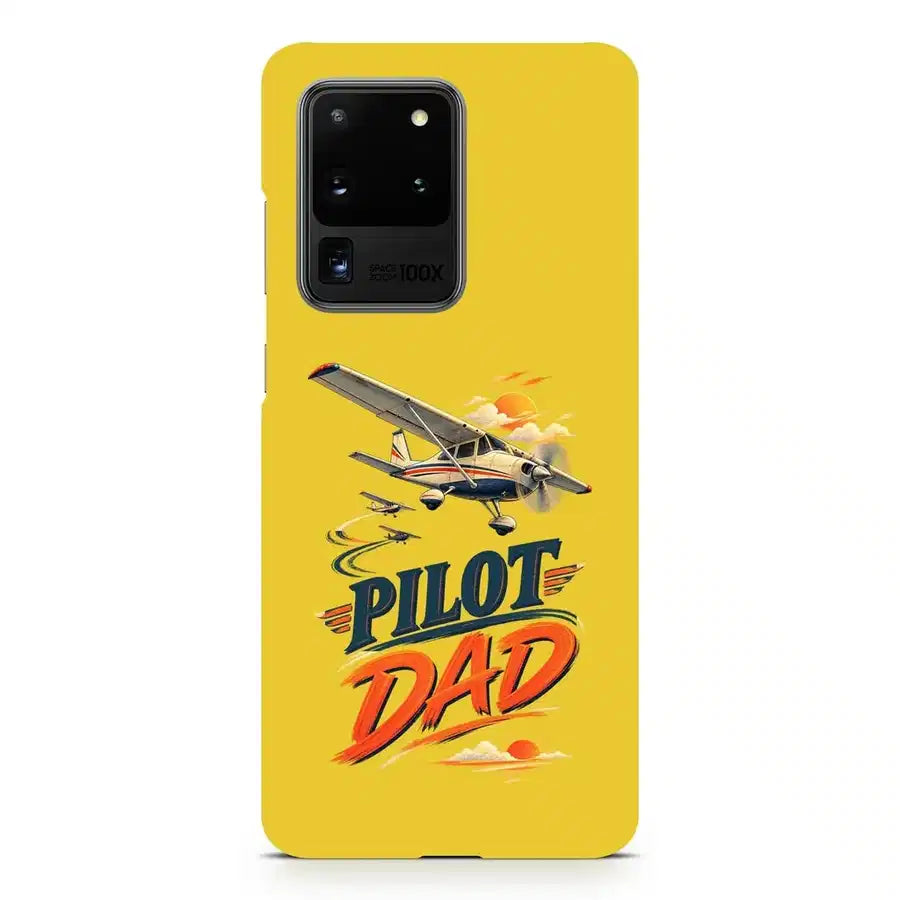 Pilot Dad design on samsung case - yellow