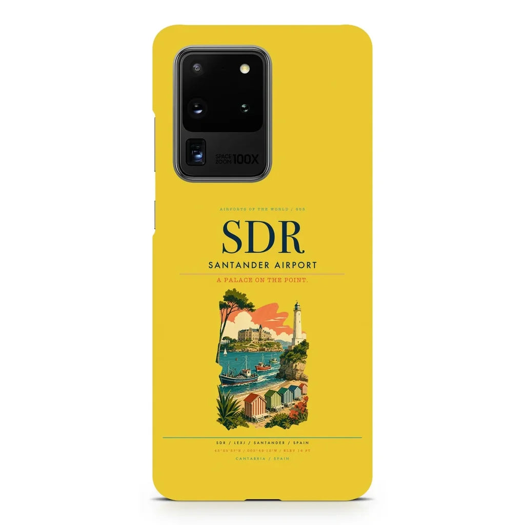 Santander Airport SDR design on samsung case - yellow