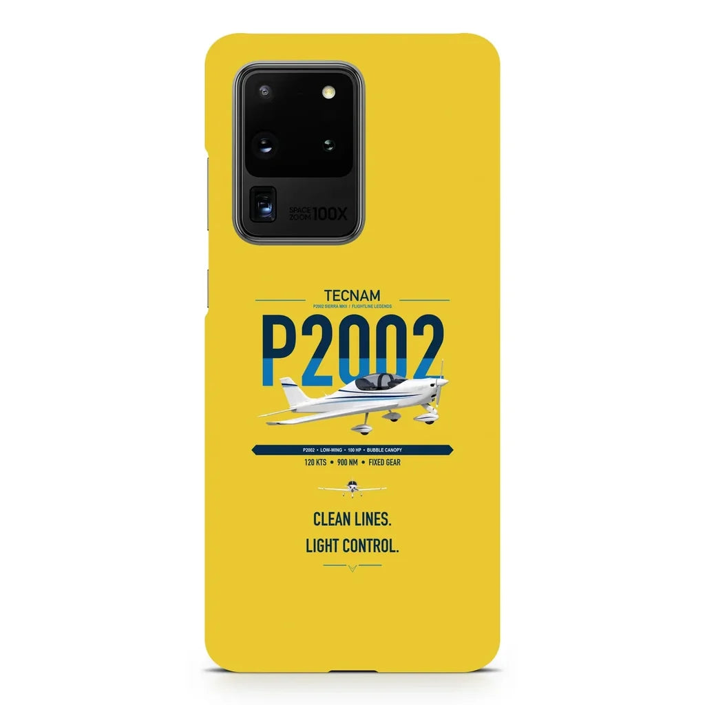 Tecnam P2002 Sierra MkII design on samsung case - yellow