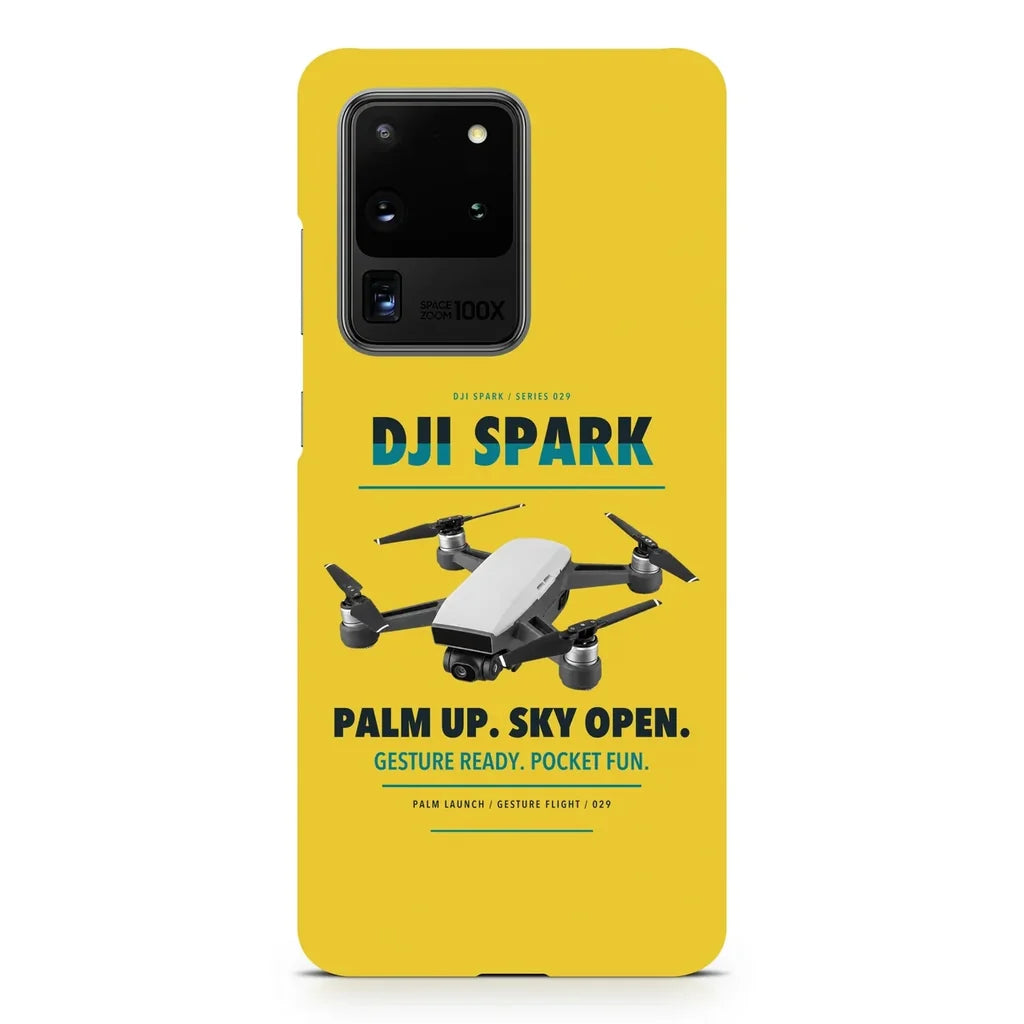 DJI Spark design on samsung case - yellow
