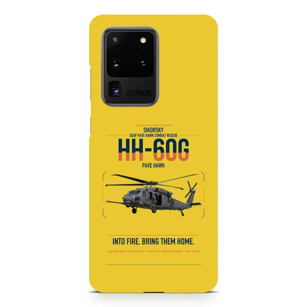 Sikorsky HH-60G Pave Hawk design on samsung case - yellow
