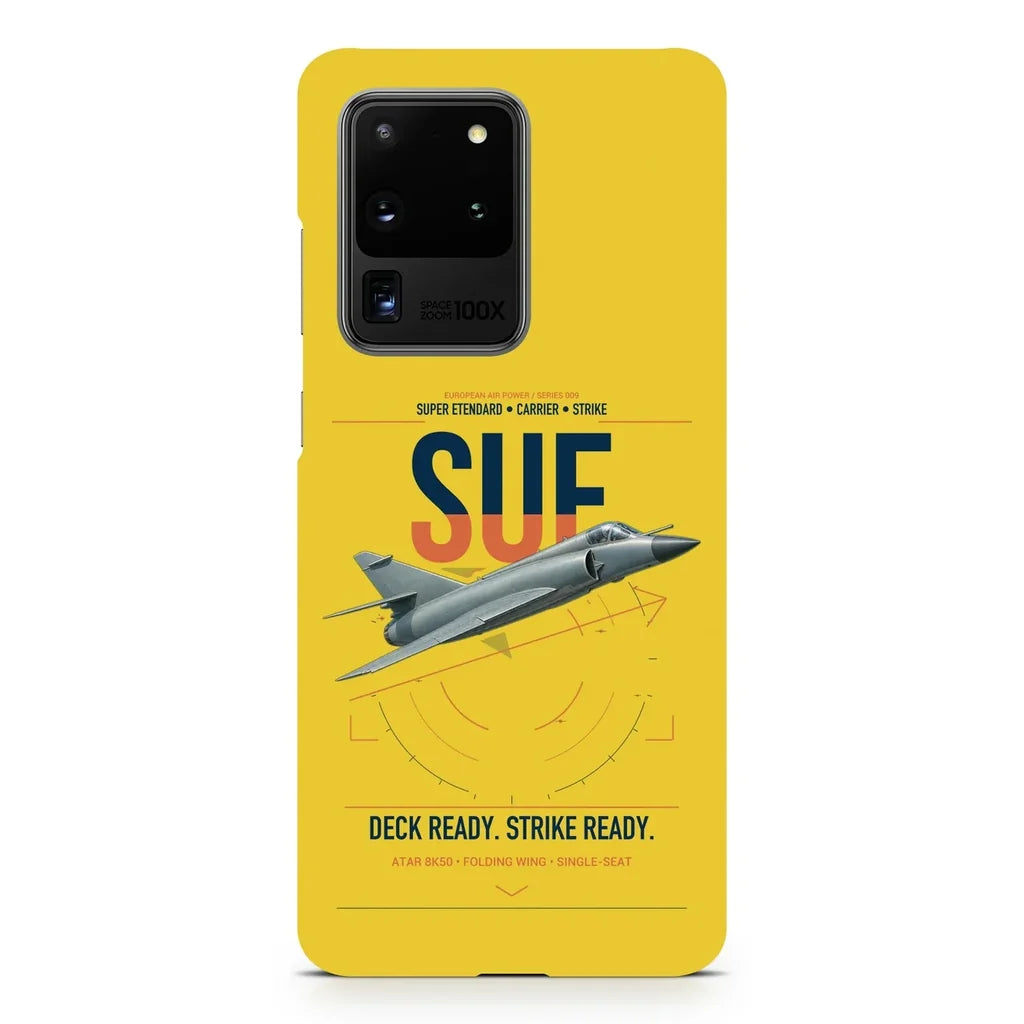 Dassault Super Étendard design on samsung case - yellow
