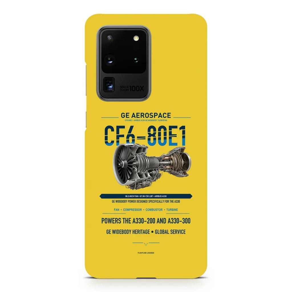 CF6-80E1 design on samsung case - yellow