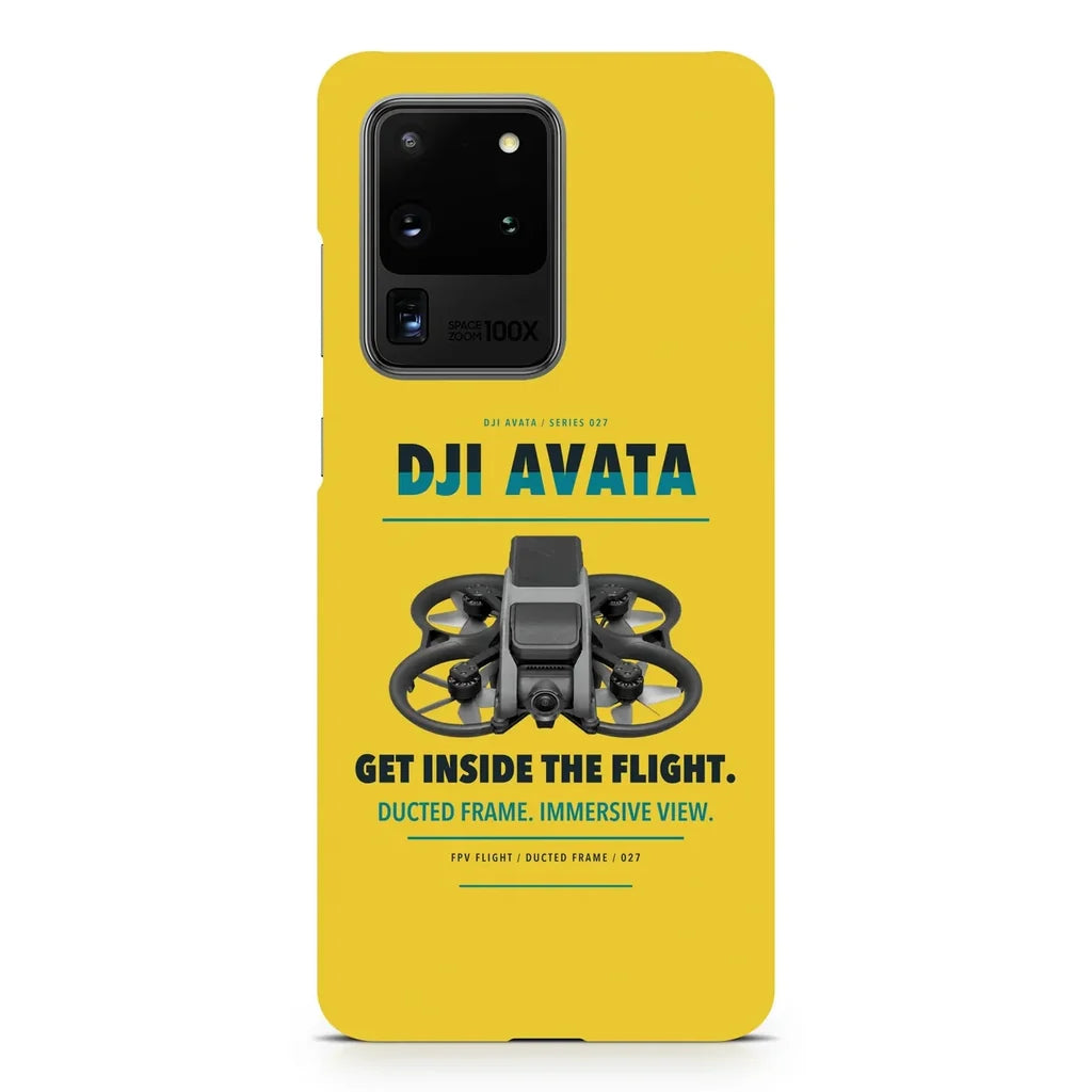 DJI Avata design on samsung case - yellow