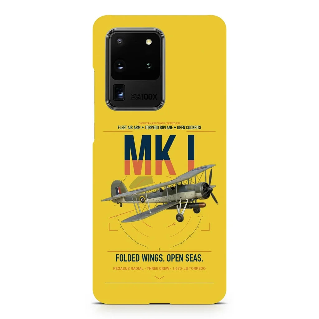 Fairey Swordfish Mk I design on samsung case - yellow