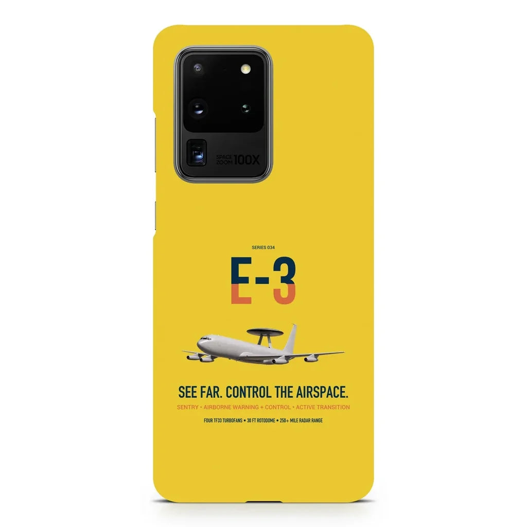 E-3 Sentry AWACS design on samsung case - yellow
